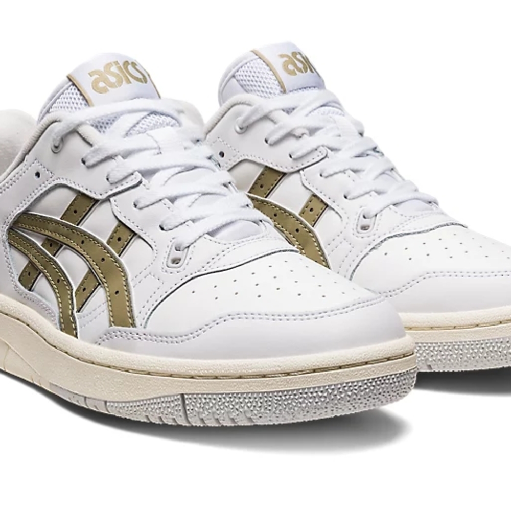 ASICS EX89 Retro White and Gold Sneakers - M 9, W 10.5